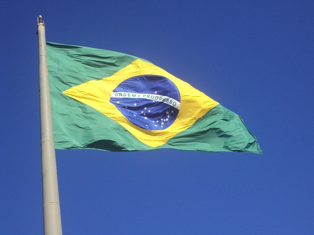 flag pole with the brazil flag